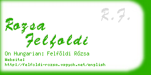 rozsa felfoldi business card