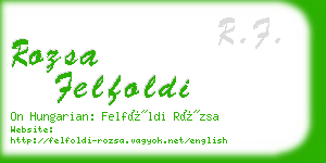 rozsa felfoldi business card